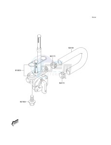 KLX 125 A (A6F) A6F drawing FUEL FILTER