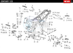 CENTURY-125-E4-BLACK drawing FRAME