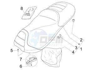 Fuoco 500 e3 800 drawing Saddle seats - Tool roll