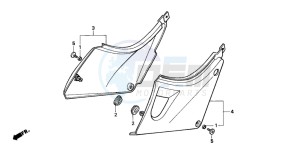 CB500 drawing SIDE COVER