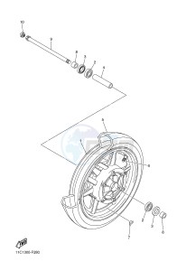 XVS1300A MIDNIGHT STAR (11C7) drawing FRONT WHEEL