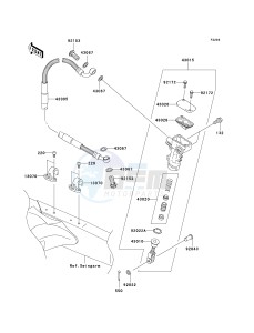 KX 125 M (M3) M3 drawing REAR MASTER CYLINDER