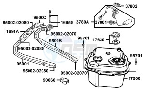 VITALITY 50 drawing Fuel  tank