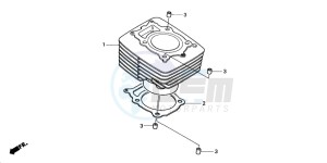 TRX350TM FOURTRAX 350 drawing CYLINDER