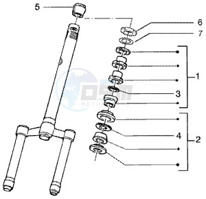 Runner 50 Poggiali drawing Steering bearing ball tracks