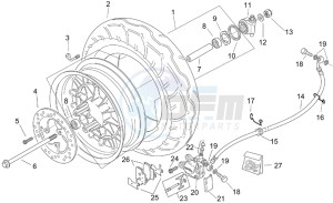 Mojito 125 drawing Front wheel - Retro