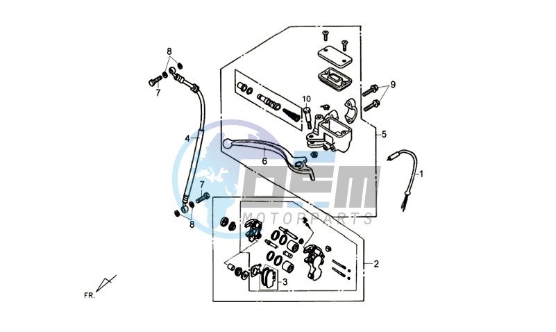 BRAKE CALIPER FOR / BRAKE LEVER CPL