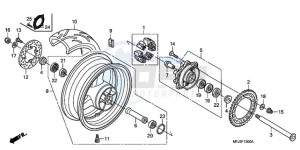 CBR600RA9 Korea - (KO / ABS) drawing REAR WHEEL