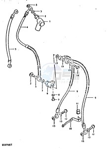 GSX750 (T-X) drawing FRONT BRAKE HOSE