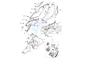 YQ AEROX 50 drawing SIDE COVERS