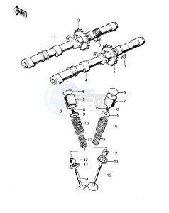 KZ 1000 A [KZ1000] (A3-A4) [KZ1000] drawing CAMSHAFTS_VALVES -- 79-80 A3_A3A_A4- -