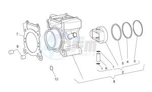 Scarabeo 125-200 Light carb. drawing Cylinder