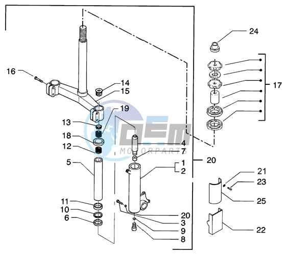 Fork - steearing bearings