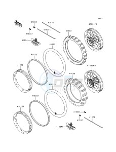 KX 125 L [KX125] (L1) [KX125] drawing WHEELS_TIRES