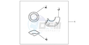 CBR1000RA9 France - (F / ABS CMF REP) drawing CARBON CRANKCASE COVER SET