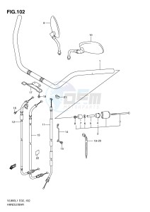 VL800 (E2) VOLUSIA drawing HANDLEBAR (VL800L1 E24)