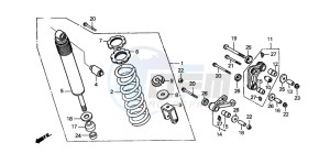 NX125 drawing REAR CUSHION