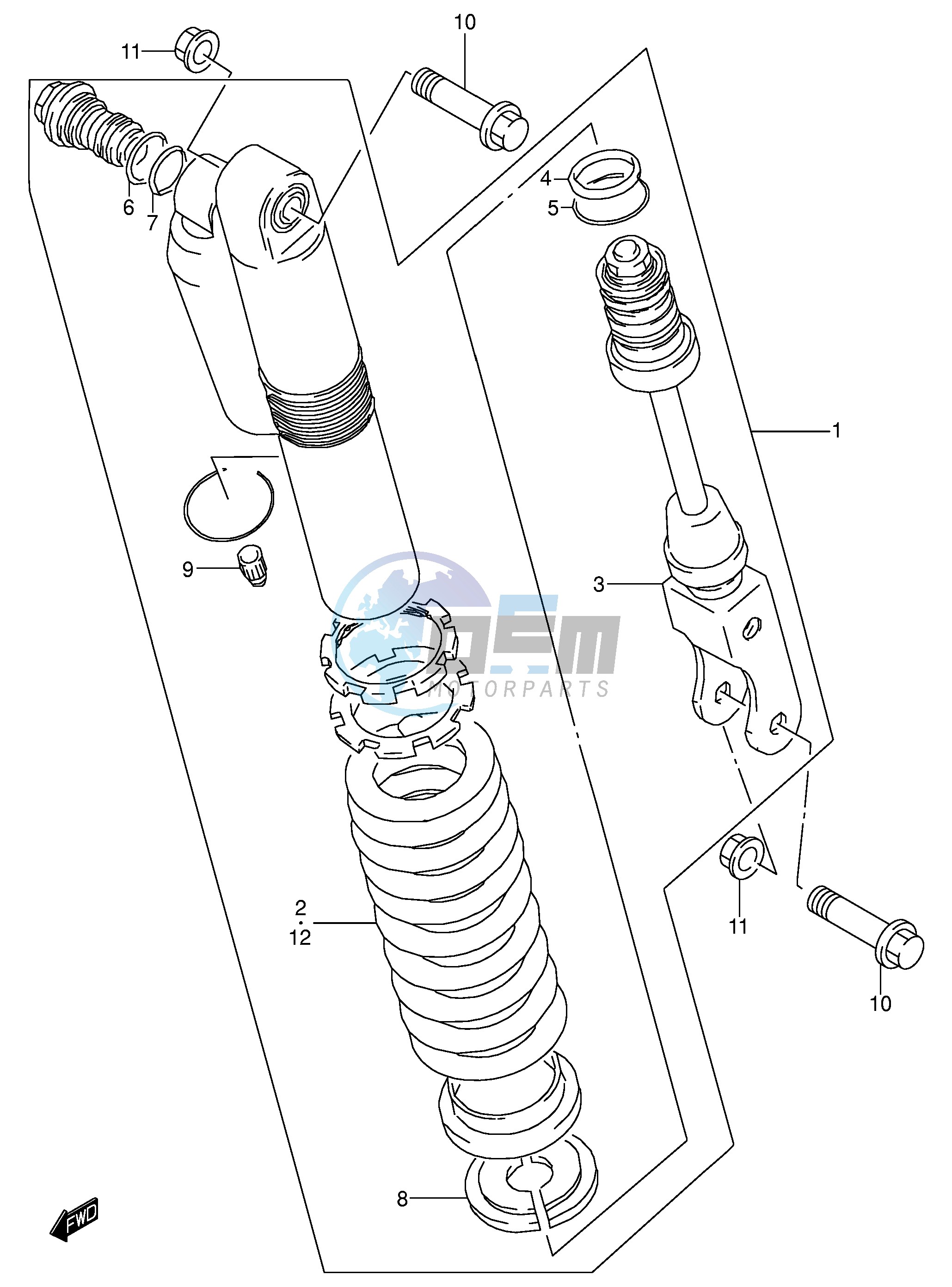 REAR SHOCK ABSORBER (TYPE K1)