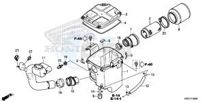 TRX420FA1H TRX420 ED drawing AIR CLEANER