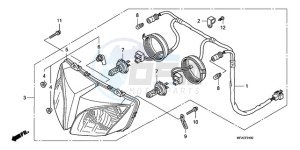 CBF1000SA Europe Direct - (ED / ABS) drawing HEADLIGHT