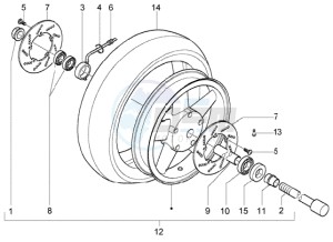 X9 500 Evolution (abs) drawing Front wheel