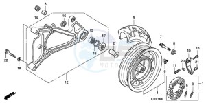 PES125R9 UK - (E / STC 2E) drawing REAR WHEEL/SWINGARM