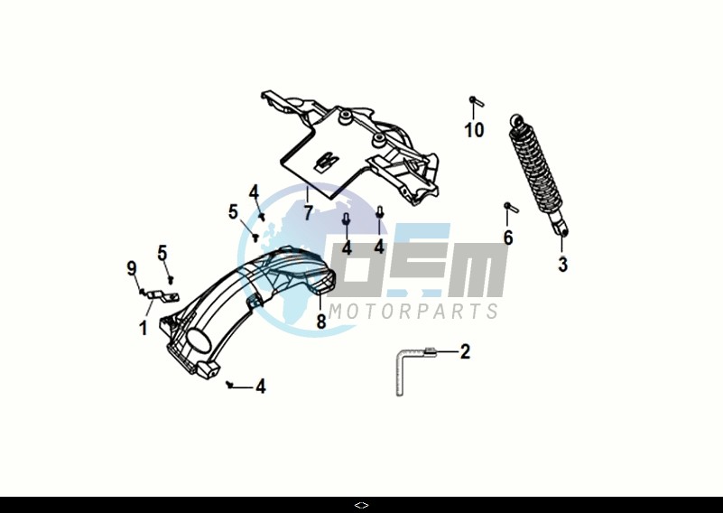 RR. CUSHION RR. FORK RR. MUDGUARD