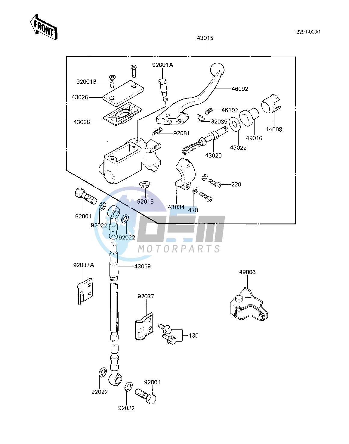 FRONT MASTER CYLINDER -- 83 KX250-C1- -