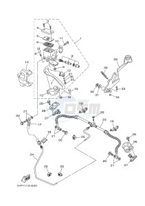 YFM700FWAD YFM7FGPHB GRIZZLY 700 EPS HUNTER (1HP7) drawing REAR MASTER CYLINDER