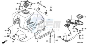 CBF1000A9 EK drawing FUEL TANK/FUEL PUMP