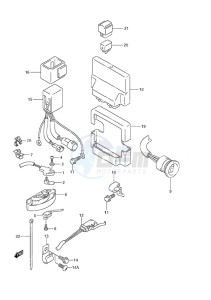 DF 225 drawing PTT Switch/Engine Control Unit