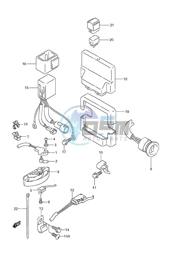 PTT Switch/Engine Control Unit