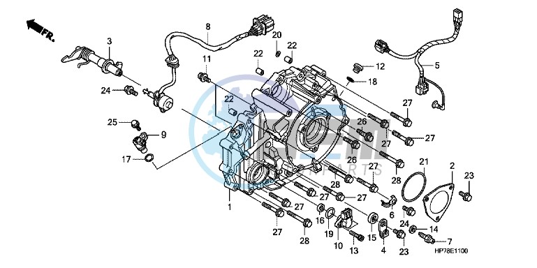 REAR CRANKCASE COVER