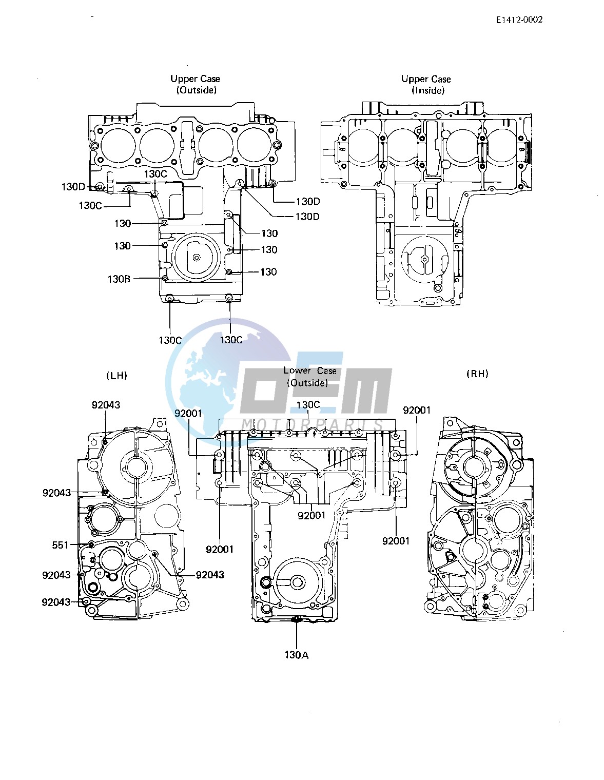 CRANKCASE BOLT & STUD PATTERN -- 81-82 H1_H2- -