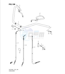 VLR1800 drawing HANDLEBAR (VLR1800TL1 E24)