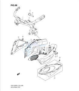 GSX1300R drawing AIR INTAKE PIPE