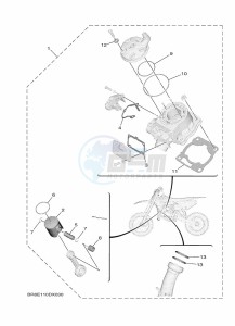 YZ65 (BR8M) drawing PISTON REBUILT KIT