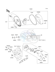 VN 1500 P [VULCAN 1500 MEAN STREAK] (P1-P2) [VULCAN 1500 MEAN STREAK] drawing TAILLIGHT-- S- -