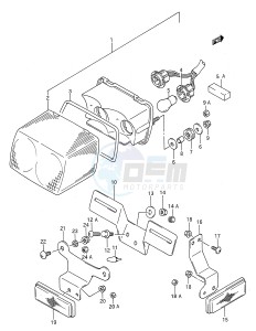 GS500E (E28) drawing REAR COMBINATION LAMP