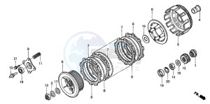 XR250R drawing CLUTCH