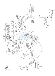 YZF-R1M 998 R4 (2KSE) drawing REAR MASTER CYLINDER