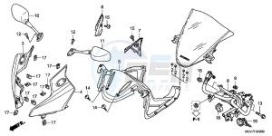 CBR600FAC drawing UPPER COWL