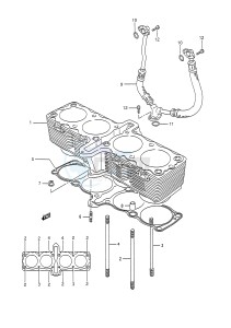 GSX-R1100 (E28) drawing CYLINDER