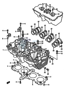 GSX750F (K-T) drawing CYLINDER HEAD