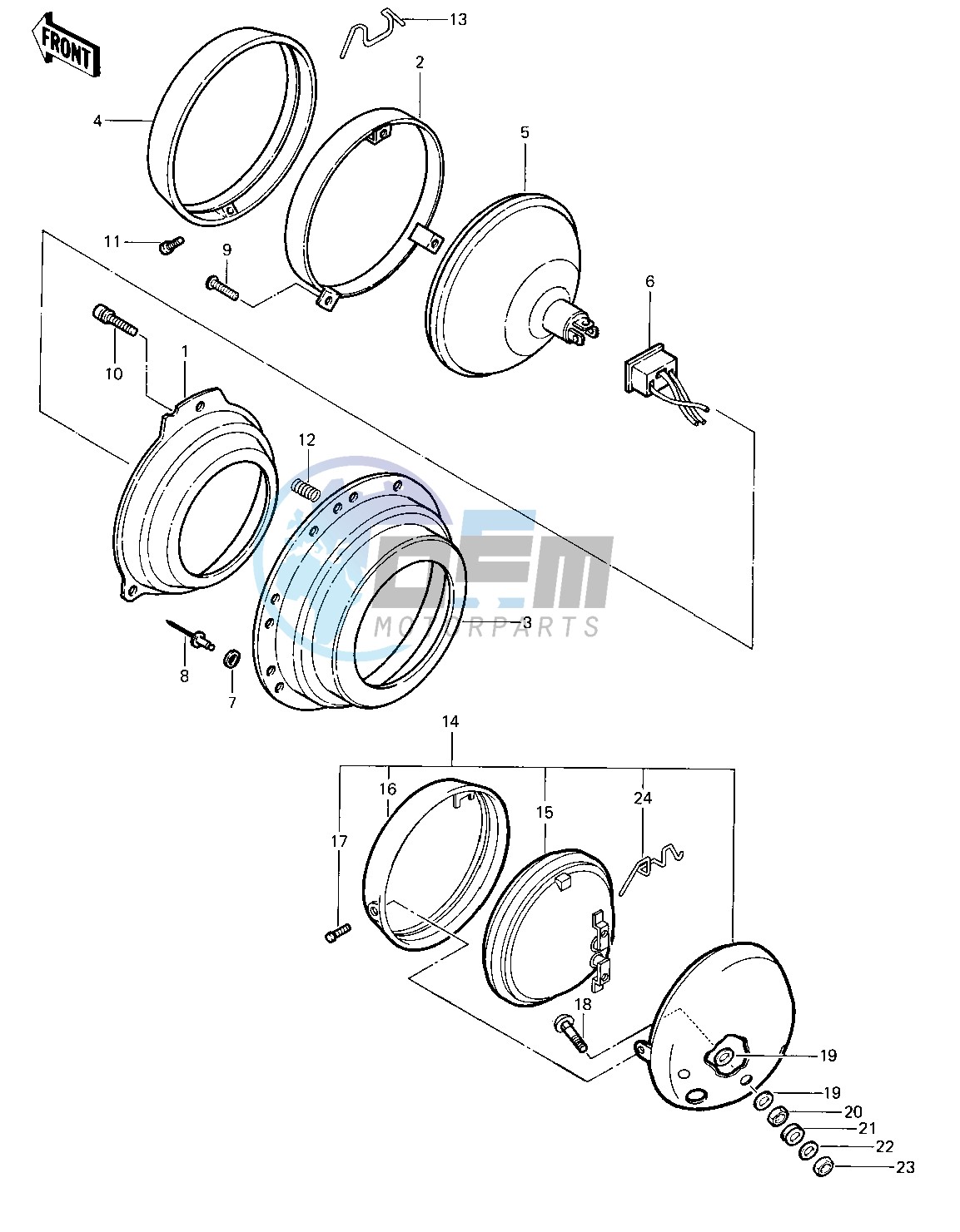 HEADLIGHT_PURSUIT LIGHTS -- KZ1000-C4- -