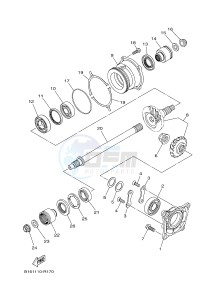 YFM700FWAD YFM70GPHJ GRIZZLY 700 EPS (B1AG) drawing MIDDLE DRIVE GEAR