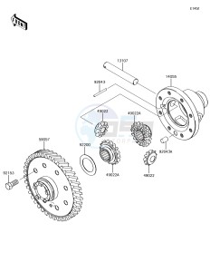 MULE SX 4x4 KAF400HHF EU drawing Differential