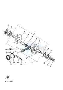 PW50 (2SAU) drawing CRANKSHAFT & PISTON