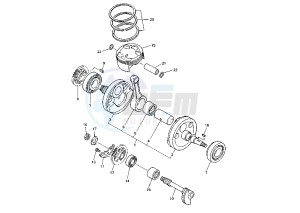 WR F 400 drawing CRANKSHAFT PISTON