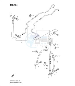 SV650/S drawing FRONT BRAKE HOSE (SV650SAL1 E24)